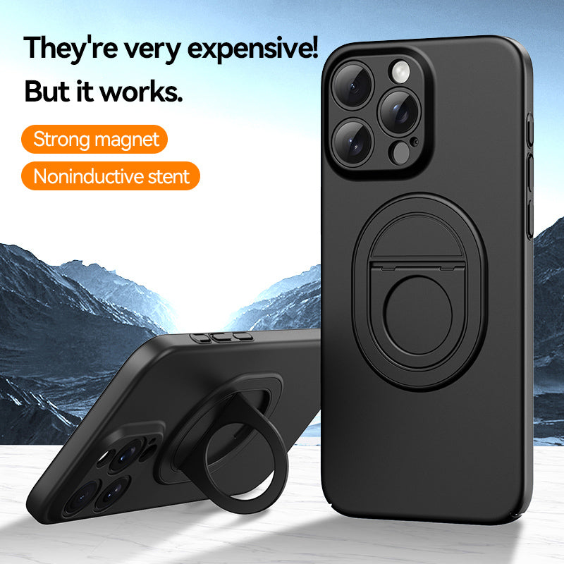 For iPhone 15 Pro Matte Case Hard PC Rotate Kickstand Phone Cover Compatible with MagSafe For iPhone 15 Pro Matte Case Hard PC Rotate Kickstand Phone Cover Compatible with MagSafe